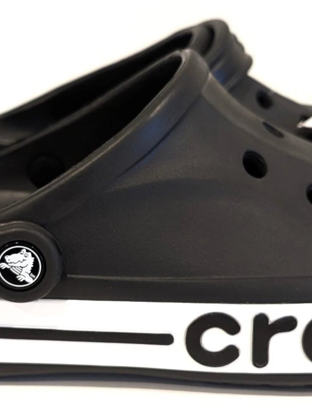 Crocs Bayaband Clog Black White Mens Size 11 Sandals Slip On 205089-066 NWT